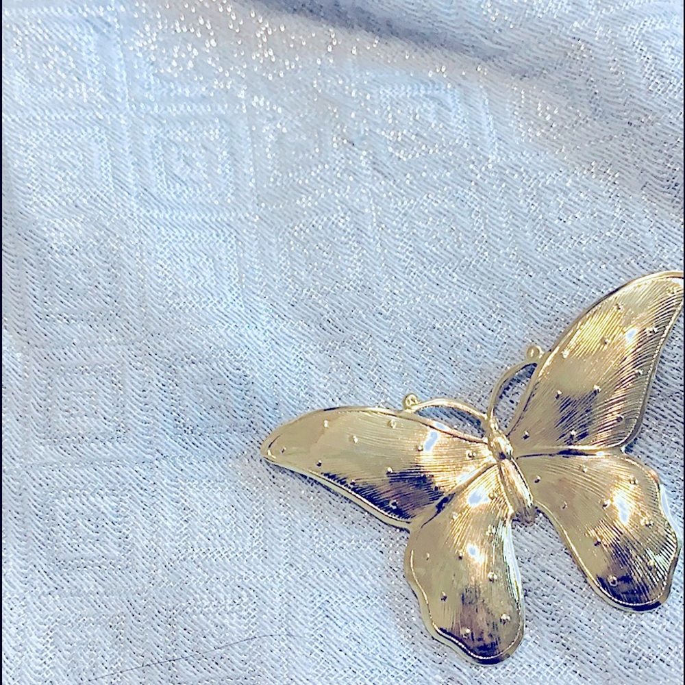 Beautiful Antique Butterfly Brass Metal Brooch Fashion Pin Collectable Jewelry